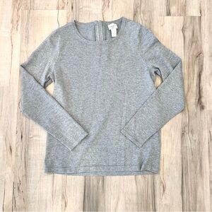 Chico's Sparkly Gray Crew Neck Sweater - Size 0